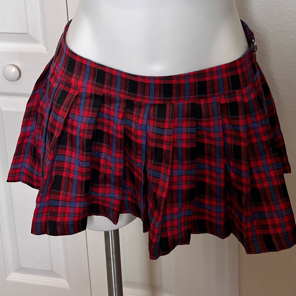 Plaid Red Mini Skirt